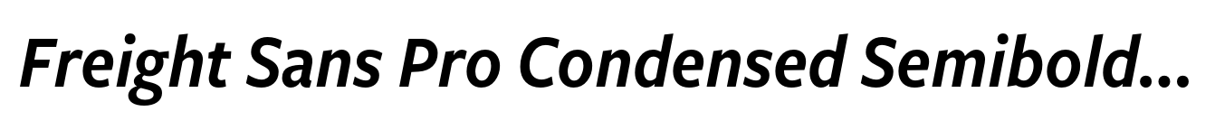 Freight Sans Pro Condensed Semibold Italic
